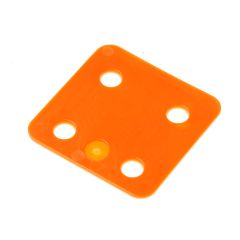 GB DRUKPLAAT ZONDER SLEUF ORANJE KUNSTSTOF 70 X 70 X 2MM 34702
