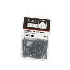 BLACKLINE SPAANPLAATSCHROEF HCP ZWART PK TX-10 3.0X30 (25)
