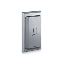 GEZE ELLEBOOGSCHAKELAAR MET GROOT DRUK PLAT DURKVLAK, ROESTVASTSTAAL LOOK, 90X180X23MM