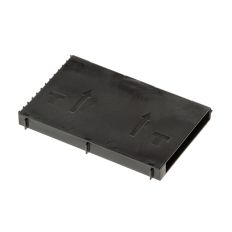 SPOUWVOEGVENTILATEROOSTER KUNSTSTOF T110-6 ZWART, 10X60X95MM (BXHXD)