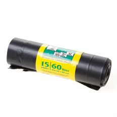 HUISVUILZAK KOMO+TREKKOORD 60 X 80CM 15 ZAKKEN PER ROL
