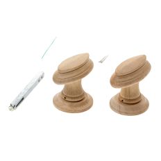 INTERSTEEL KNOPKRUK RAND MET ROZET HOUT INTERSTEEL KNOPKRUK RAND MET ROZET HOUT