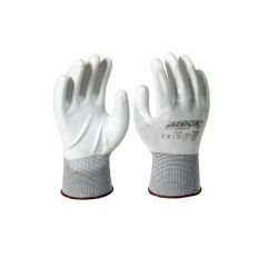 4TECX HANDSCHOEN PU WIT VERPAKT PER 3 PAAR MAAT 09
