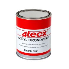 4TECX ACRYL GRONDVERF ZWART 0,75LTR