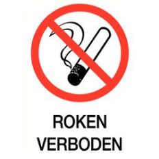 ROKEN VERBODEN 300X420MM. PVC ROKEN VERBODEN 300X420MM. PVC