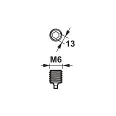 MADESCHROEF/M6X13/STAAL VERNIKKELD/SET 10 ST. MADESCHROEF/M6X13/STAAL VERNIKKELD/SET 10 ST.