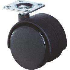 MEUBELZWENKWIEL ZWART KUNSTSTOF MET VERZINKTE PLAAT T 40KG 40MM MEUBELZWENKWIEL ZWART KUNSTSTOF MET VERZINKTE PLAAT T 40KG 40MM