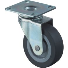 KASTZWENKROL/ZWENKWIEL, VERZINKT, ANTI-STATISCH ZWART RUBBER WIEL MET GLIJLAGER, GRIJS GUMMY 25MM KASTZWENKROL/ZWENKWIEL, VERZINKT, ANTI-STATISCH ZWART RUBBER WIEL MET GLIJLAGER, GRIJS GUMMY 25MM