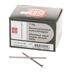 1KG SCHROEFNAGEL RVS BK 3.9X80MM