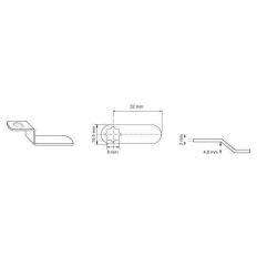 LIP GEBOGEN STER 4,8MM 32MM LIP GEBOGEN STER 4,8MM 32MM
