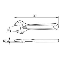 BAHCO ERGO VERSTELBARE MOERSLEUTEL 218MM 9031