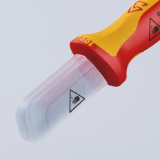 KNIPEX KABELMES RECHT, BESCHERMD MES 180 MM VDE