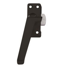 RAAMSLUITING DRUKKNOP/LINKS/ALUMINIUM F8 ZWART