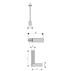 SMIDS BLOKWINKELHAAK MET BALK 100 X 65MM