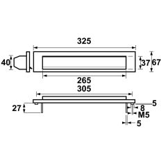 AXA BRIEFPLAAT CURVE PLUS DD38-54MM INOX