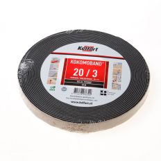 AFDICHTINGSBAND ZWART OP ROL VAN 10 METER, AFMETING 20MM, VOOR VOEGBREEDTE 3MM