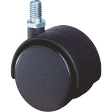 MEUBELZWENKWIEL ZWART KUNSTSTOF MET VERZINKTE DRAADSTIFT M8X15MM D=50MM 40KG MEUBELZWENKWIEL ZWART KUNSTSTOF MET VERZINKTE DRAADSTIFT M8X15MM D=50MM 40KG