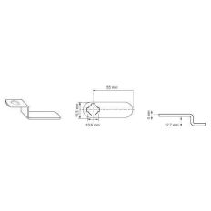 LIP GEBOGEN KRUIS 12,7MM 55MM LIP GEBOGEN KRUIS 12,7MM 55MM