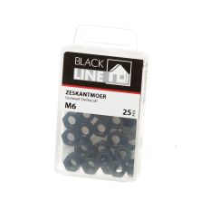 BLACKLINE ZESKANTMOER HCP ZWART DIN934 M6 (25)