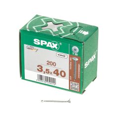 SPAX ACHTERWANDKOP Z/LENS VD 3,5X40 MDF SPAX ACHTERWANDKOP Z/LENS VD 3,5X40 MDF