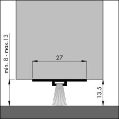 ELLEN DORPELSTRIP ONZICHTBAAR ALUMINIUM DBS 100CM ELLEN DORPELSTRIP ONZICHTBAAR ALUMINIUM DBS 100CM
