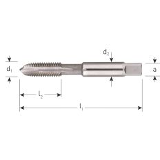 HSS-E MACHINETAP, KORT, DOORLOPEND, ISO 529, M4